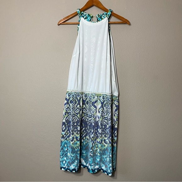 London Times Boho Chic Paisley Print Braided Neck Sleeveless Sundress. Size 10 - Picture 11 of 14
